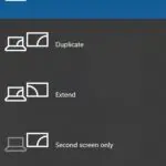 project action bar windows 10