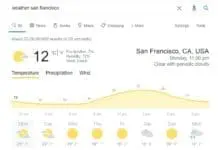 Google Weather Card