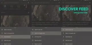 open discover feed in new tab