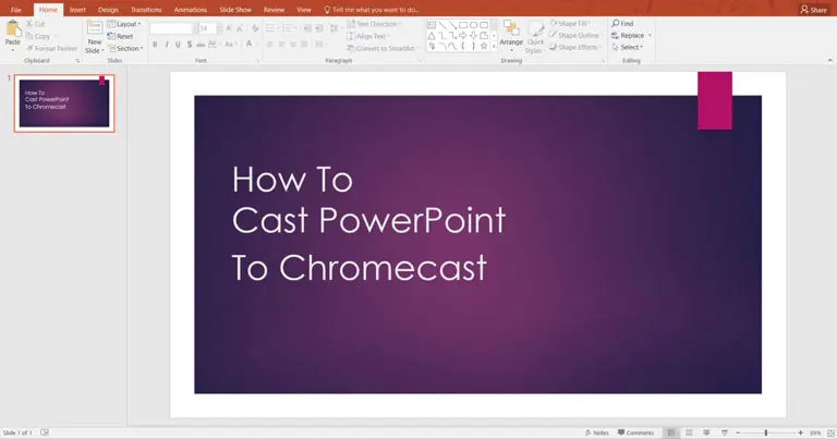 how to cast powerpoint to chromecast