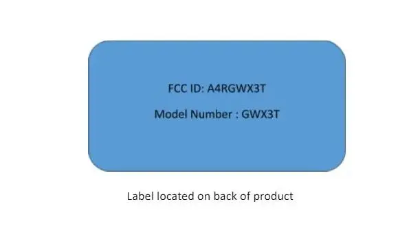 google wireless product fcc gwx3t