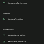 Settings Menu