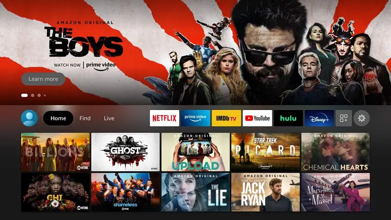 amazon fire tv homepage