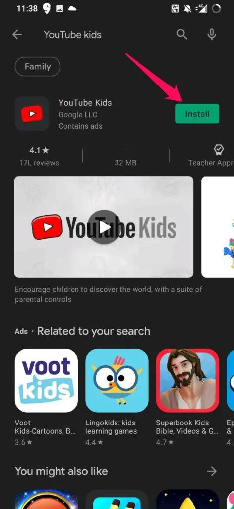 install youtube kids