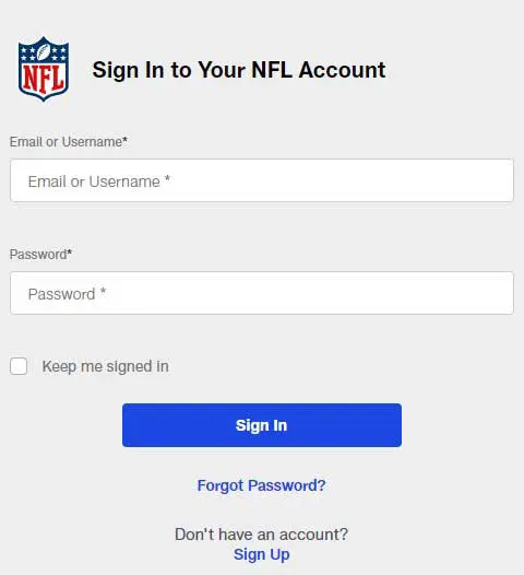 login credential nfl game pass