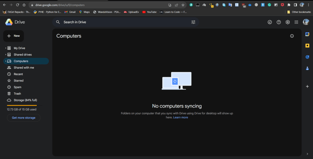 how to enable dark theme in google drive