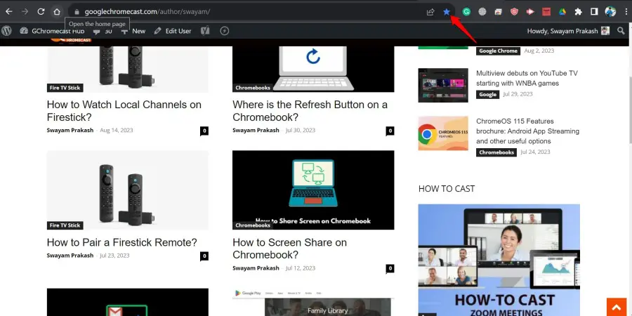 how to bookmark a webpage on chrome