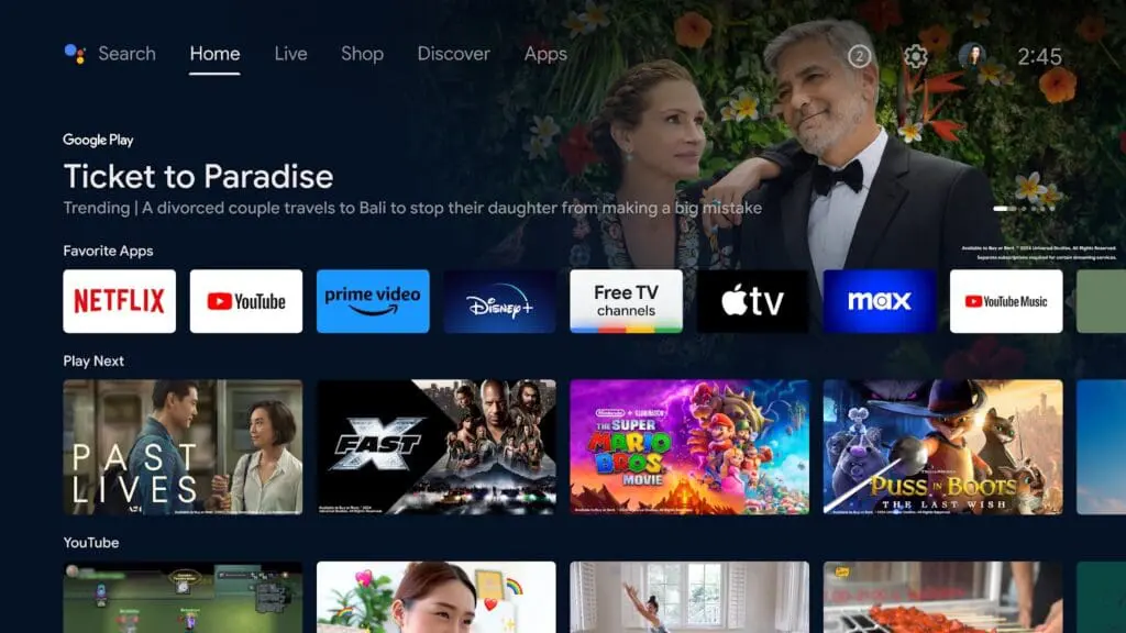 google adding "free tv channels" app on android tv homescreen