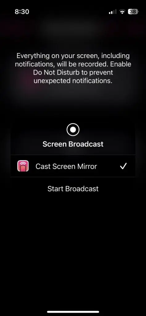 cast iphone whatsapp video calls to tv