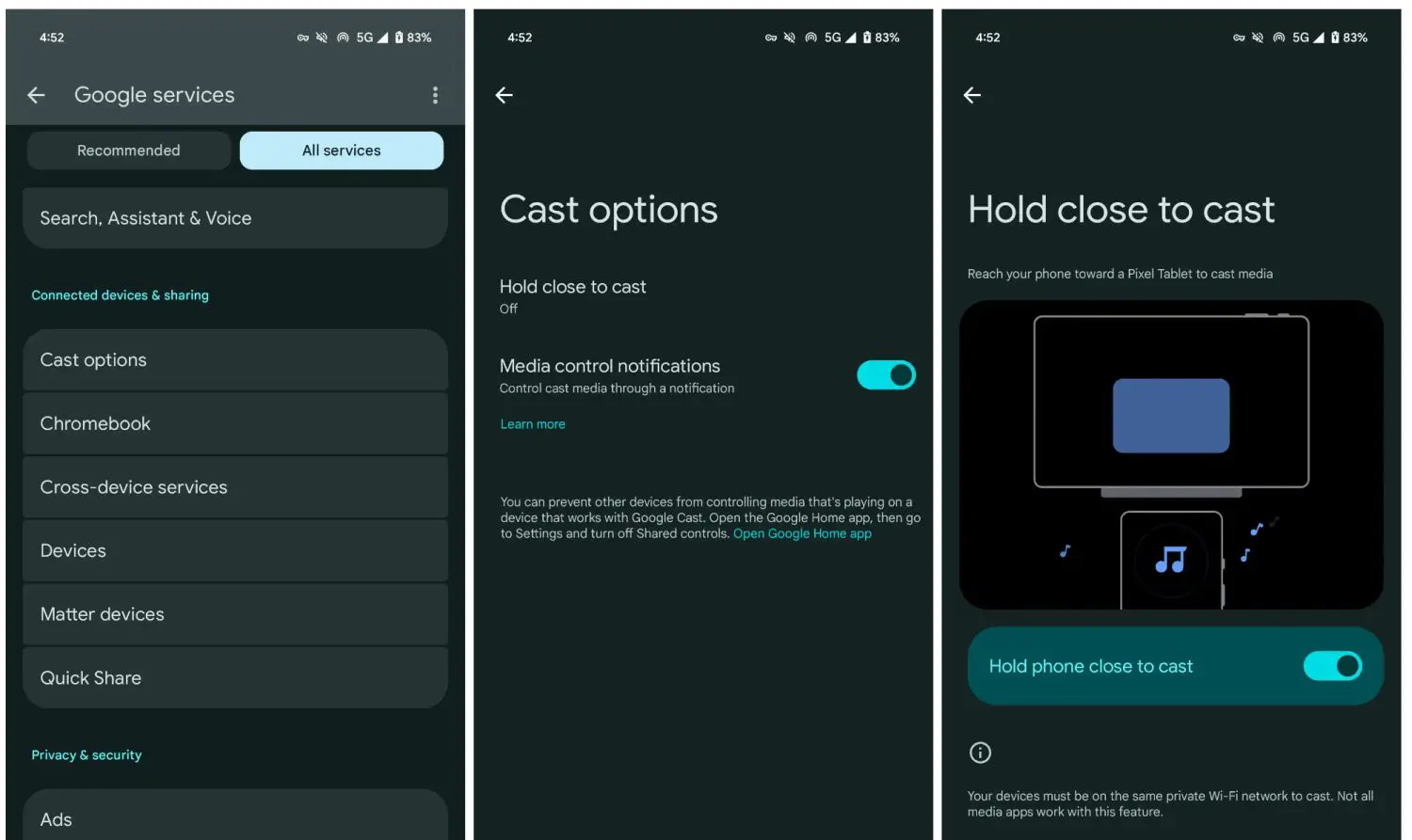 google unveils ‘hold close to cast’ feature for uwb pixel phones and tablets