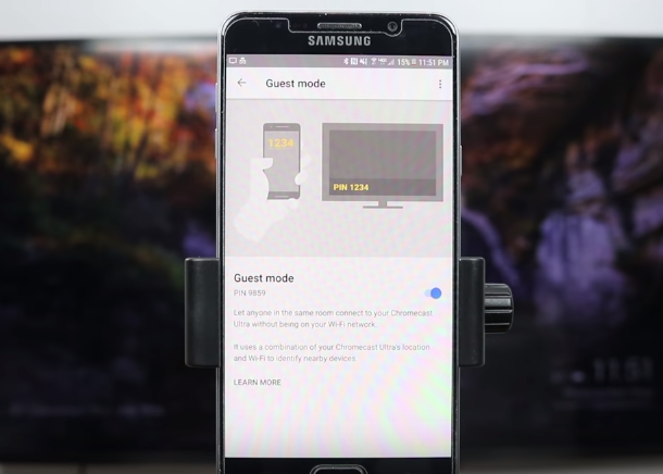 how to set up chromecast guest mode on android