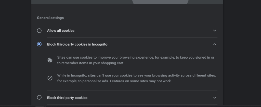 how to disable third-party cookies in google chrome