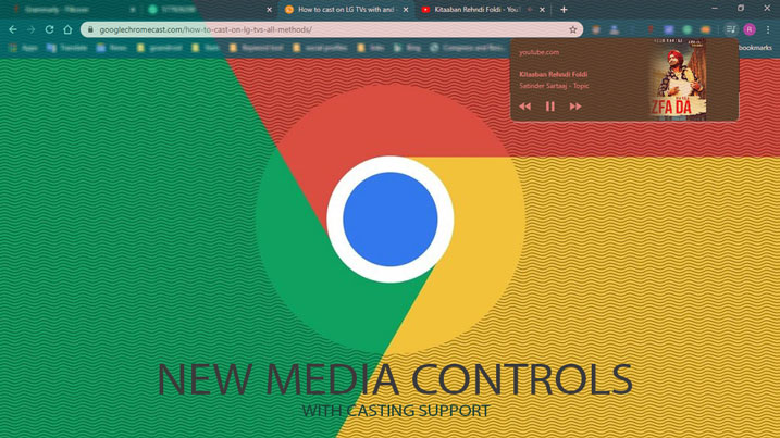 google chrome media controls with chromecast support