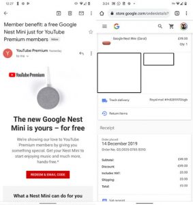 google nest mini free