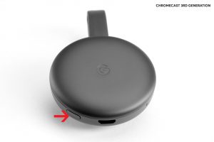 reset chromecast with physical button