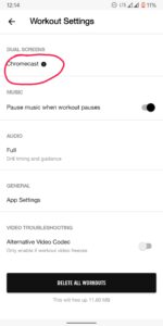 best fitness / workout apps with google chromecast support