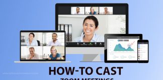 How to cast zoom meetings calls