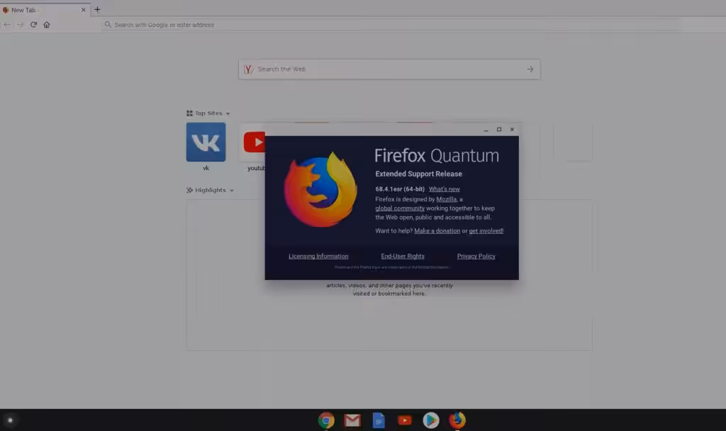 How to install Mozilla Firefox on a Chromebook