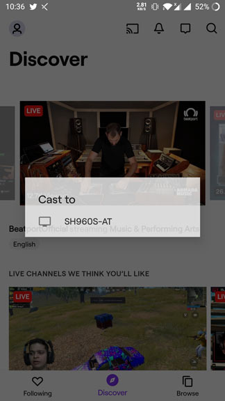 how to cast twitch to chromecast (tv)