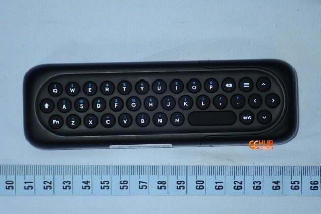 real images of chromebox/google meet remote appears with qwerty keypad via fcc