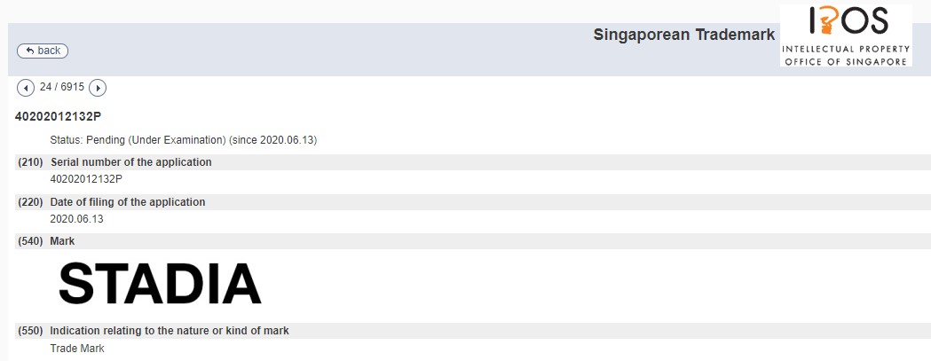 google stadia coming to singapore as multiple trademarks applied with ipos