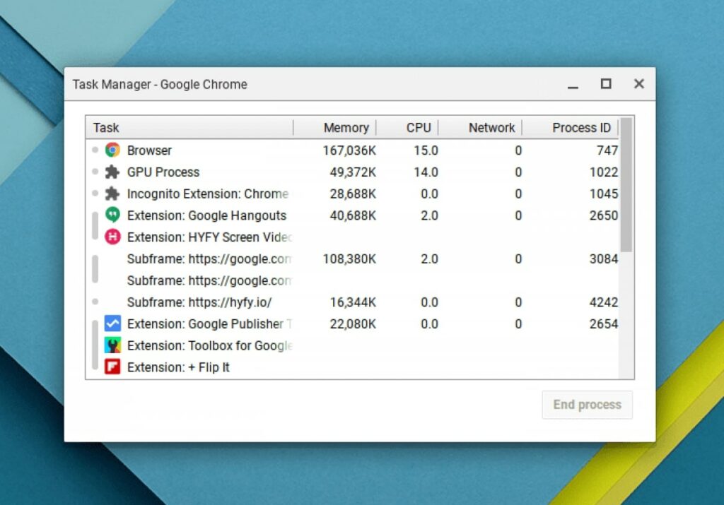 chromebook task manager