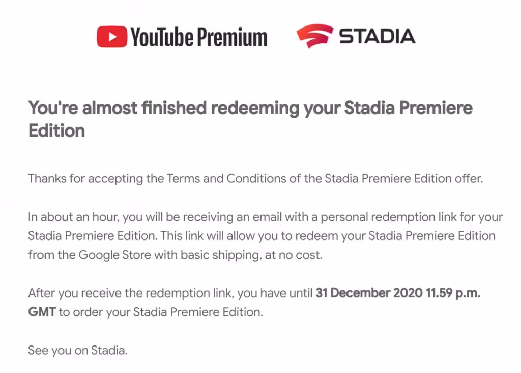 YouTube Premium users in some regions getting free Google Chromecast Ultra and Stadia controller