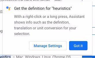 Assistant tooltip