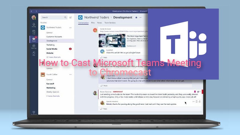 how to cast microsoft teams meeting to chromecast