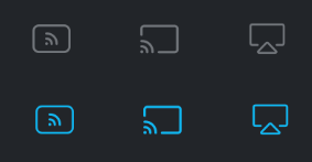 Air Play and Chromecast Icons