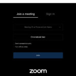 Zoom app Login Screen
