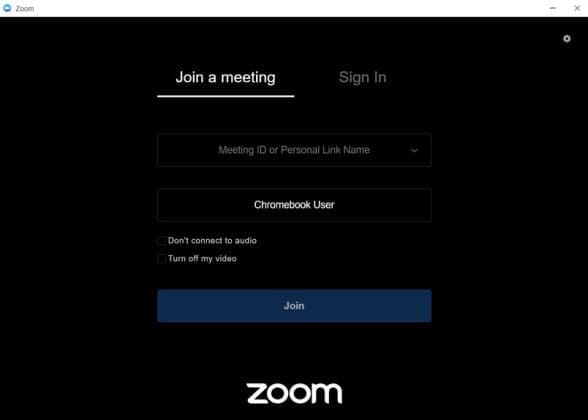 zoom meeting login in laptop