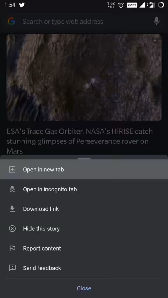discover tabs for chrome