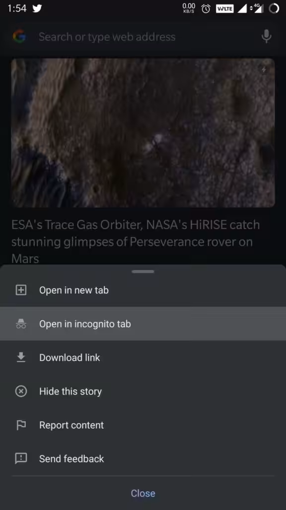 discover tabs for chrome