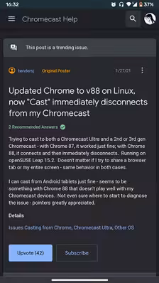 Google-Chrome-Linux-Chromecast-issue
