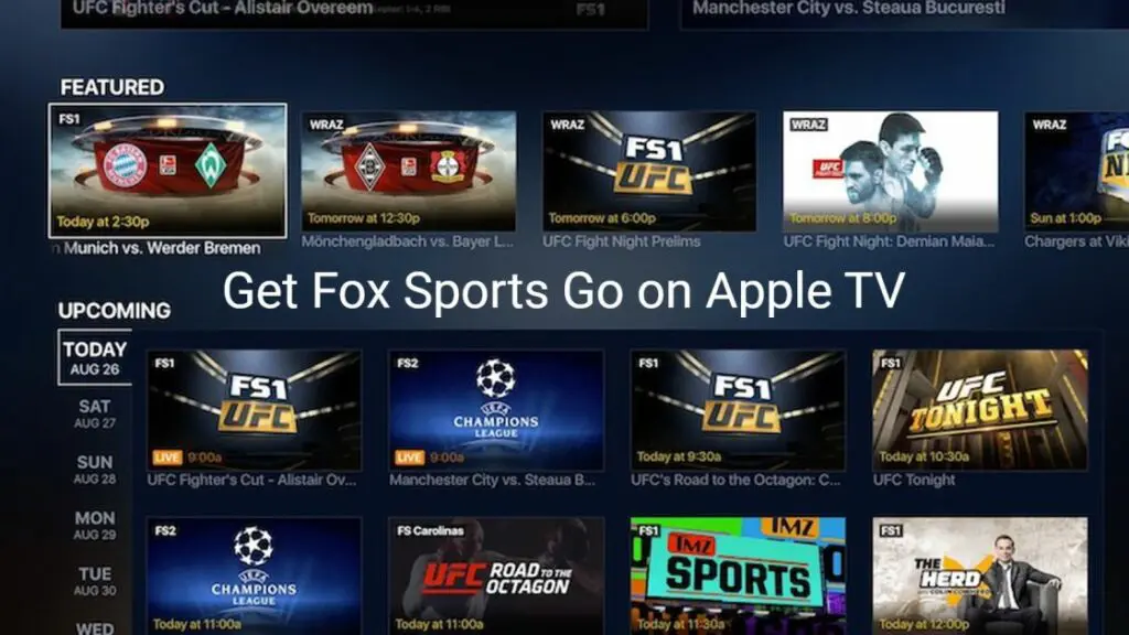 how to get fox sports go on apple tv