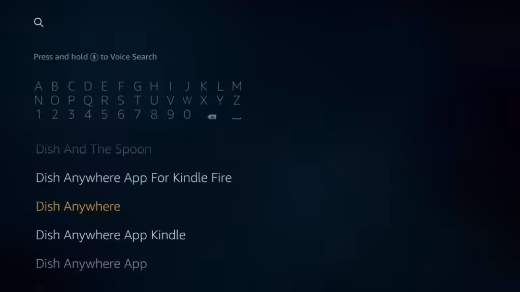 Search using virtual keyboard