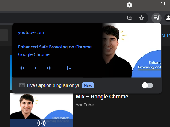 Chromecast Media Controls on Chrome