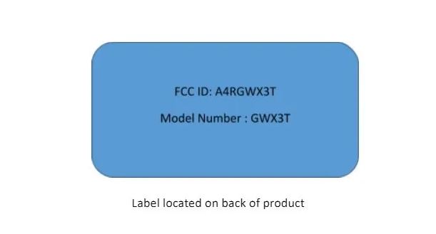 google wireless product fcc gwx3t