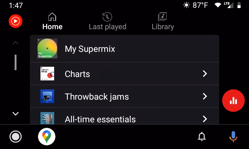 YouTube Music Updated UI