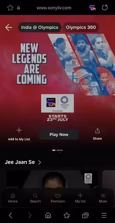 Cast SonyLIV from Android