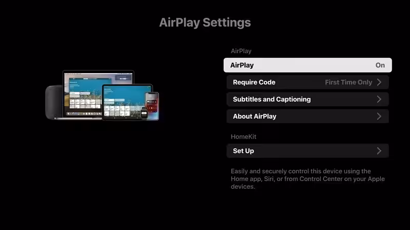 Enable AirPlay on Roku