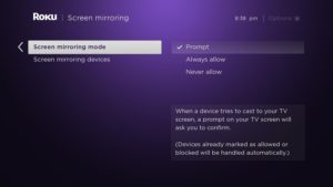 how to cast iphone to roku tv - screen mirroring mode