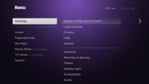 how to mirror iphone to roku tv - go to settings