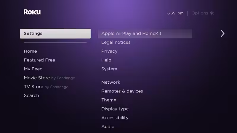 How to Mirror iPhone to Roku TV - Go to Settings