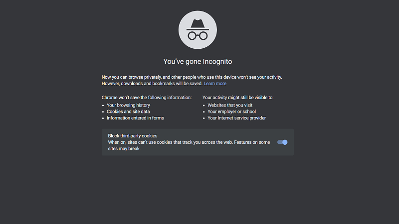 how to change google chrome incognito mode