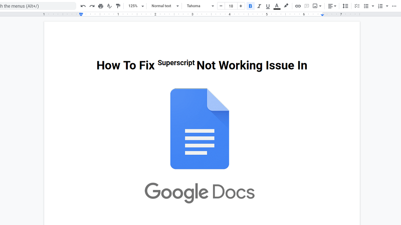 how to fix superscript not working issue in google docs