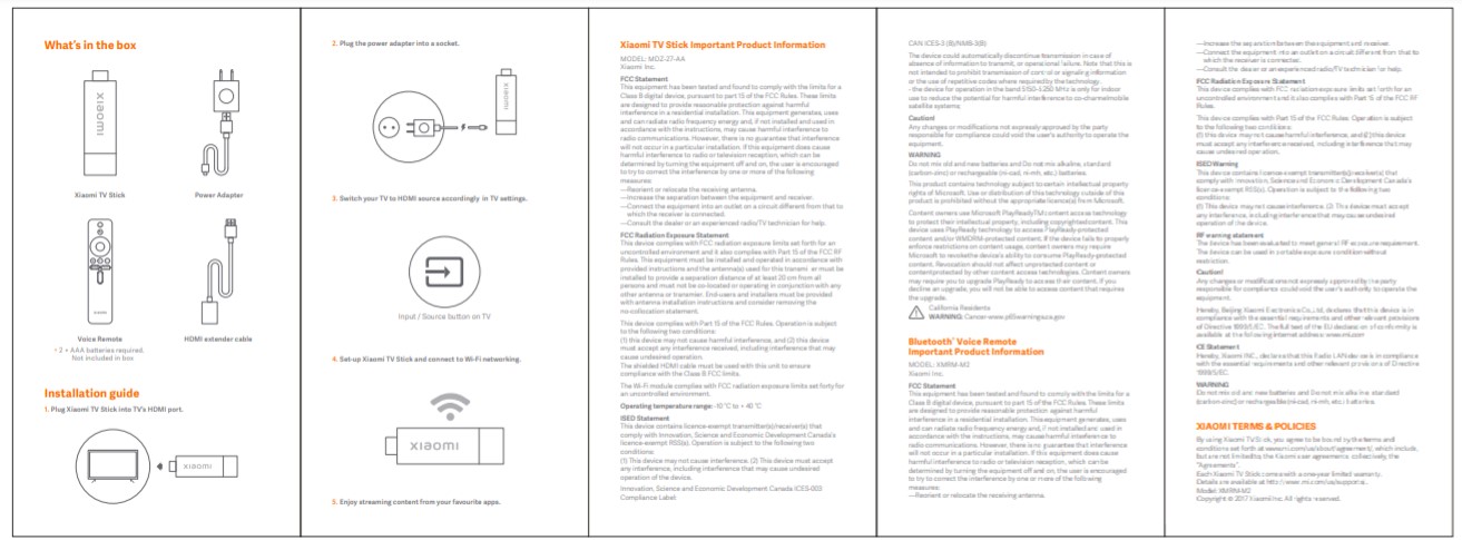 xiaomi MDZ-27-AA TV Stick 4K Manual de usuario
