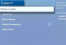 Samsung TV SOftware update