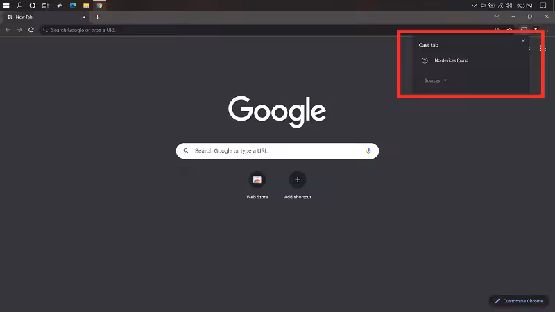 Select Chromecast and Change Source